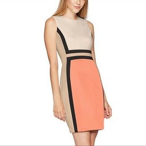 Calvin Klein color block sheath dress